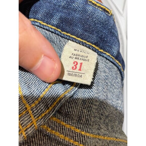 Ralph Lauren Double RL (RRL) Men's Distressed Blue Jeans 31” RN# 41381 - Picture 7 of 9